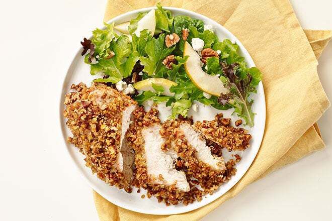 Honey-Mustard Pecan-Crusted Organic Chicken